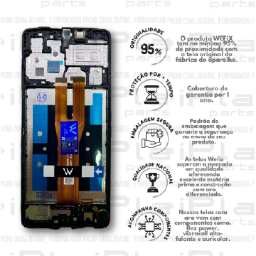 FRONTAL SAMSUNG A06 4G *COM ARO NACIONAL WEFIX*  ( COMPLETO CONECTOR + ANTENA CHIP + ALTO FALANTE)