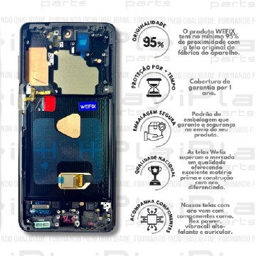 FRONTAL SAMSUNG S22 PLUS *COM ARO PRETO NACIONAL WEFIX* ( W2223 )