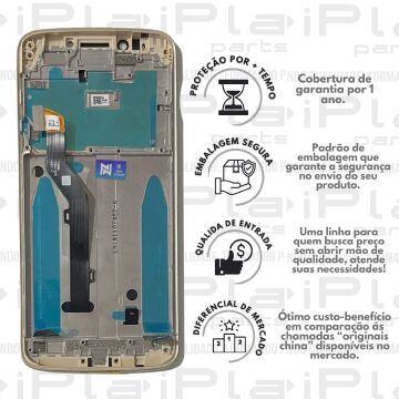 FRONTAL MOTOROLA G6 PLAY / E5 *COM ARO DOURADO ORIGINAL NN* ( M3082 )