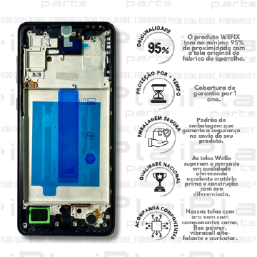 FRONTAL SAMSUNG A33 PRATA *COM ARO NACIONAL WEFIX* ( W2267 )