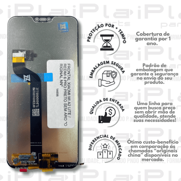 FRONTAL XIAOMI MI A2 LITE / REDMI 6 PRO *PRETO SEM ARO ORIGINAL CN*