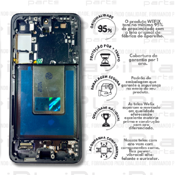 FRONTAL SAMSUNG S25 *COM ARO PRETO NACIONAL WEFIX*