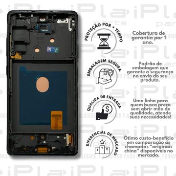 FRONTAL SAMSUNG S20FE *COM ARO PRETO / AZUL INCELL NN* ( M2370 )