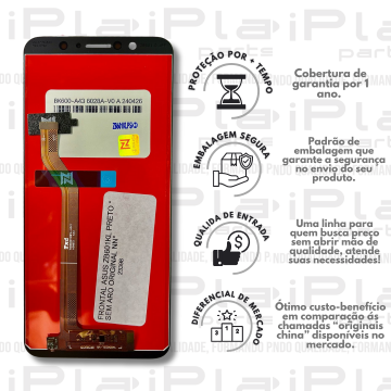 FRONTAL ASUS ZB601KL PRETO *SEM ARO ORIGINAL NN*