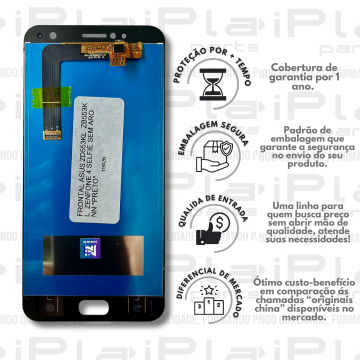 FRONTAL ASUS ZD553KL  ZB553KL  ZENFONE 4 SELFIE SEM ARO NN ( M5004 ) *PRETO*