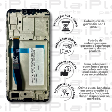 FRONTAL ASUS ZENFONE MAX SHOT ZB634KL *COM ARO PRETO ORIGINAL NN* ( M5023 )