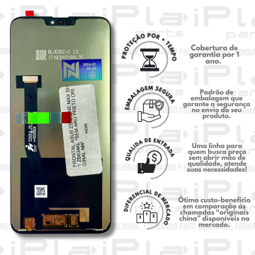 FRONTAL ASUS ZENFONE MAX SHOT ZB634KL *SEM ARO PRETO ORIGINAL NN* ( M5010 )