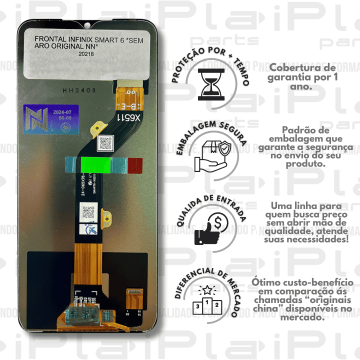 FRONTAL INFINIX SMART 6 *SEM ARO ORIGINAL NN* ( M14010 )