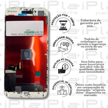 FRONTAL IPHONE 8 PLUS *ORIGINAL NN* *BRANCO*