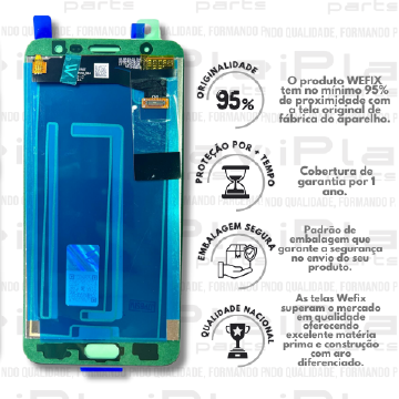 FRONTAL SAMSUNG J7 PRIME *SEM ARO PRETO NACIONAL WEFIX* ( W2131 )