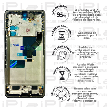 FRONTAL XIAOMI MI 12 LITE 5G *COM ARO PRETO NACIONAL WEFIX* ( W6104 )