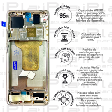 FRONTAL XIAOMI MI 12 / MI 12X *COM ARO PRATA NACIONAL WEFIX*