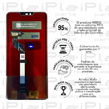 FRONTAL XIAOMI MI 8 LITE *SEM ARO PRETO NACIONAL WEFIX* ( W6070 )