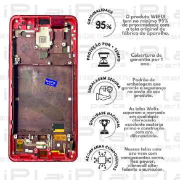 FRONTAL XIAOMI MI 9T / MI 9T PRO / K20 / K20 PRO *COM ARO VERMELHO NACIONAL WEFIX*