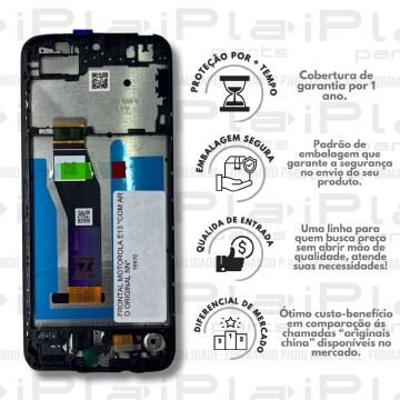 FRONTAL MOTOROLA E13 *COM ARO ORIGINAL NN* ( M3137 )
