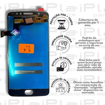 FRONTAL MOTOROLA E4 PRETO *ORIGINAL NN*