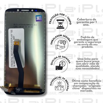 FRONTAL MOTOROLA E5 PLAY *SEM ARO PRETO ORIGINAL NN* ( M3020 )