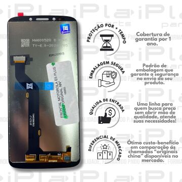 FRONTAL MOTOROLA E5 PLUS *PRETO ORIGINAL NN* ( M3022 )
