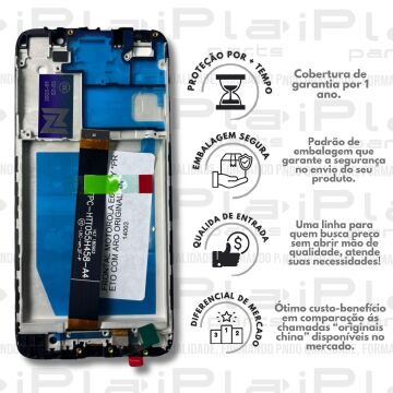 FRONTAL MOTOROLA E6 PLAY *PRETO COM ARO ORIGINAL NN* ( M3026 )