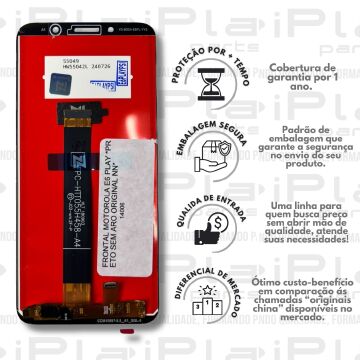 FRONTAL MOTOROLA E6 PLAY *PRETO SEM ARO ORIGINAL NN* ( M3027 )