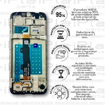 FRONTAL MOTOROLA E7 *COM ARO NACIONAL WEFIX* ( W3018 )