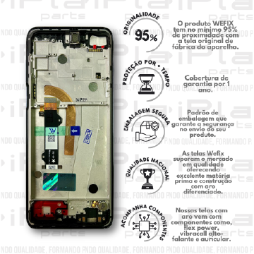 FRONTAL MOTOROLA G100 AZUL *COM ARO NACIONAL WEFIX* ( W3158 )