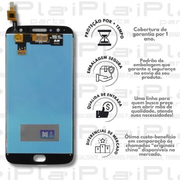 FRONTAL MOTOROLA G5S PLUS *SEM ARO NN* *PRETO*