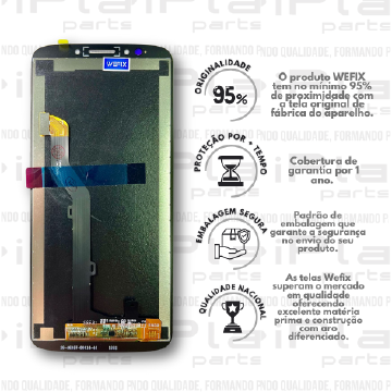 FRONTAL MOTOROLA G6 PLAY / E5 *SEM ARO DOURADO NACIONAL WEFIX*