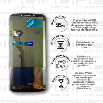 FRONTAL MOTOROLA G6 PLAY / E5 *SEM ARO PRETO NACIONAL WEFIX*