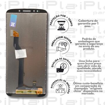 FRONTAL MOTOROLA G6 PLAY/ E5 *SEM ARO PRETO ORIGINAL NN* ( M3086 )