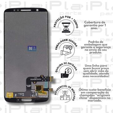 FRONTAL MOTOROLA G6 *SEM ARO PRETO NN* ( M3077 )