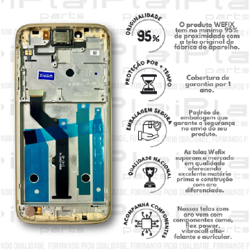 FRONTAL MOTOROLA G7 PLAY *COM ARO DOURADO NACIONAL WEFIX* ( W3090 )