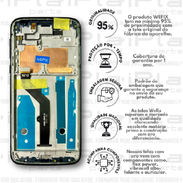FRONTAL MOTOROLA G7 PLAY *COM ARO PRETO NACIONAL WEFIX* ( W3091 )