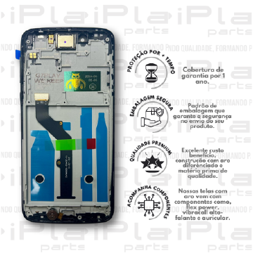 FRONTAL MOTOROLA G7 PLAY *COM ARO PRETO PREMIUM WK* (  K3013 )
