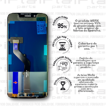 FRONTAL MOTOROLA G7 PLAY *SEM ARO PRETO NACIONAL WEFIX* ( W3092 )