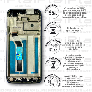 FRONTAL MOTOROLA G7 POWER *COM ARO AZUL NACIONAL WEFIX* ( W3093 )