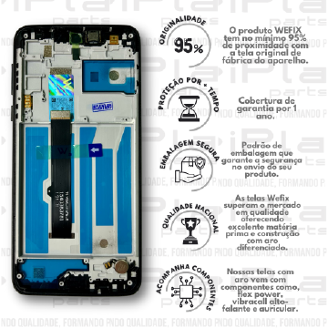 FRONTAL MOTOROLA G8 PLAY / ONE MACRO *COM ARO PRETO NACIONAL WEFIX* ( W3102 )