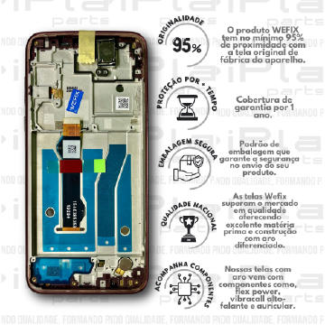 FRONTAL MOTOROLA G8 PLUS *COM ARO VERMELHO NACIONAL WEFIX* ( W3106 )