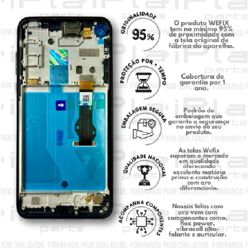 FRONTAL MOTOROLA G8 POWER *COM ARO PRETO NACIONAL WEFIX* ( W3108 )