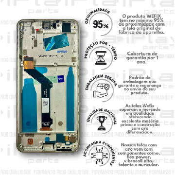 FRONTAL (MOTOROLA ONE) *COM ARO PRATA NACIONAL WEFIX*