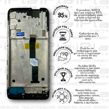 FRONTAL MOTOROLA ONE FUSION PLUS BRANCO *COM ARO NACIONAL WEFIX* ( W3126 )
