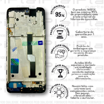 FRONTAL MOTOROLA ONE FUSION PLUS PRETO *COM ARO NACIONAL WEFIX* ( W3127 )