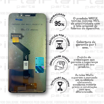 FRONTAL (MOTOROLA ONE) *SEM ARO PRETO NACIONAL WEFIX* ( W3142 )