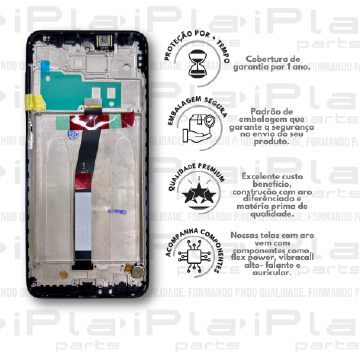 FRONTAL XIAOMI NOTE 9 PRO/ NOTE 9S *COM ARO AZUL PREMIUM WK*