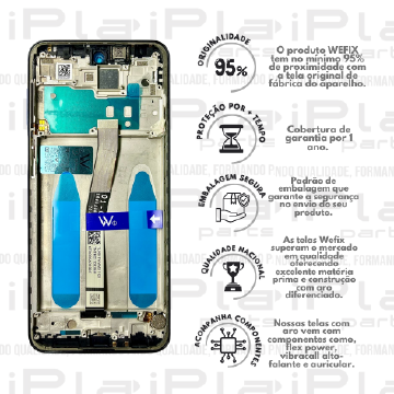 FRONTAL XIAOMI NOTE 9S / NOTE 9 PRO *COM ARO AZUL NACIONAL WEFIX*