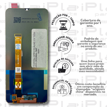 FRONTAL OPPO REALME C3 *SEM ARO ORIGINAL NN*