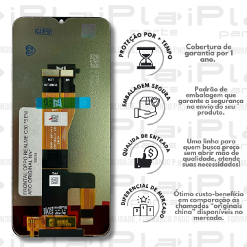 FRONTAL OPPO REALME C30 / C30S / C33 *SEM ARO ORIGINAL NN* ( M7020 )