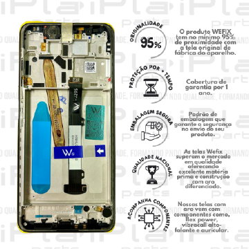 FRONTAL XIAOMI POCO X3 / POCO X3 PRO *COM ARO PRETO NACIONAL WEFIX* ( W6050 )