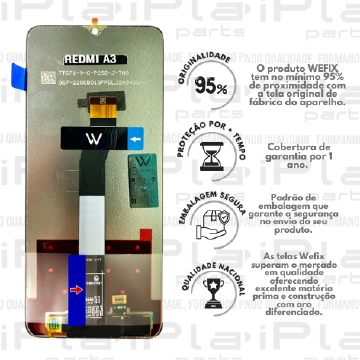FRONTAL XIAOMI REDMI A3 / A3X / POCO C61 *SEM ARO NACIONAL WEFIX* ( W6141 )
