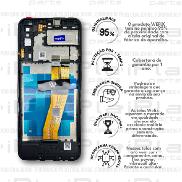 FRONTAL SAMSUNG A04E *COM ARO NACIONAL WEFIX* (CARGA + ALTO FALANTE + ANTENA DE REDE)